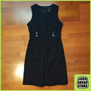 Vintage Y2K 2000s Macy's INC Sleeveless Knee-Length Dress | 4 | Black | Goth